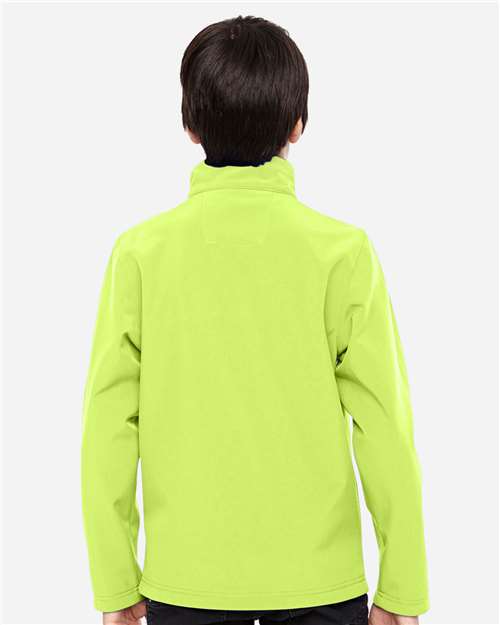 Safety Yellow Youth Leader Soft Shell Jacket - TT80Y plain