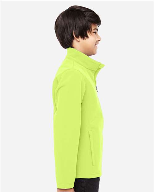 Safety Yellow Youth Leader Soft Shell Jacket - TT80Y plain