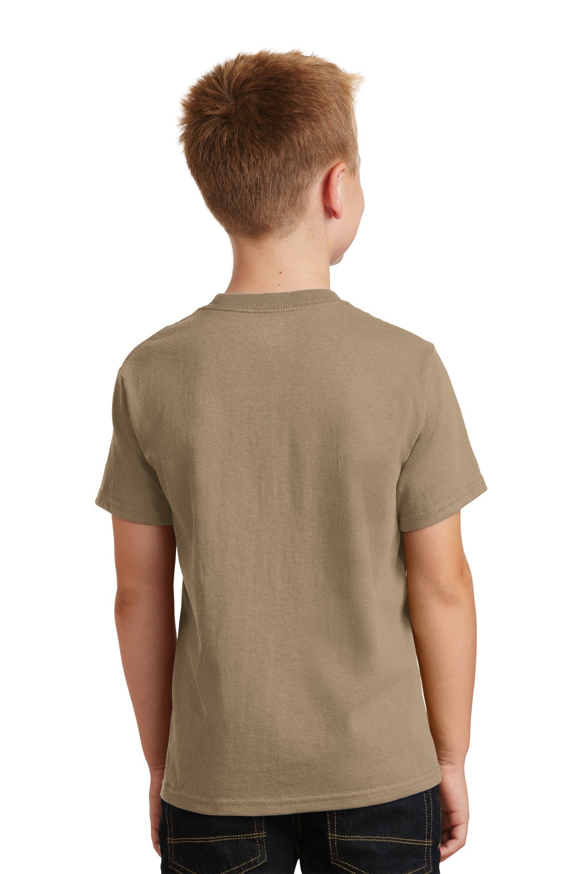 Sand Port & Co Youth Core Cotton Tee. PC54Y plain