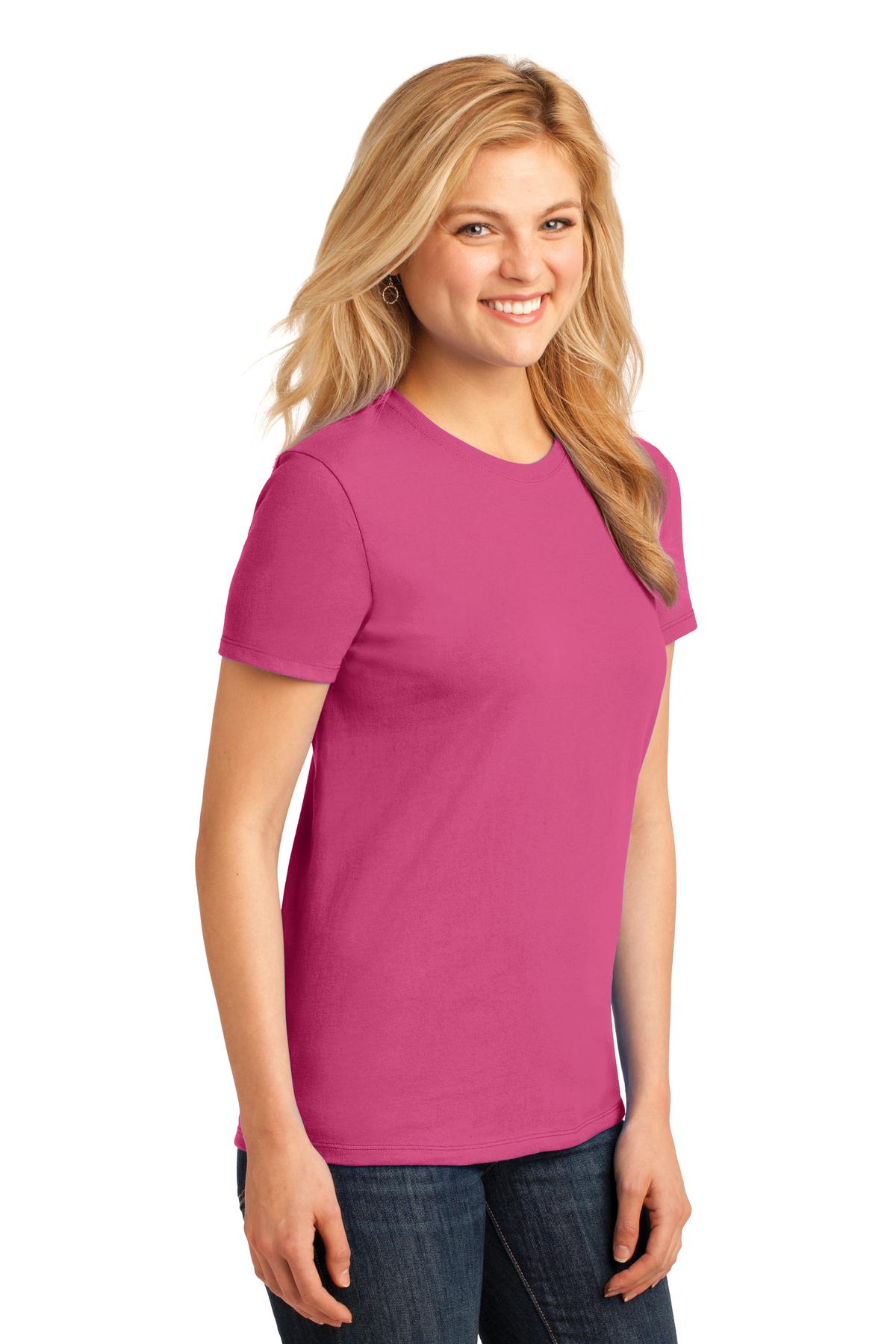 Sangria Port & Co Women's Core Cotton Tee. LPC54 plain