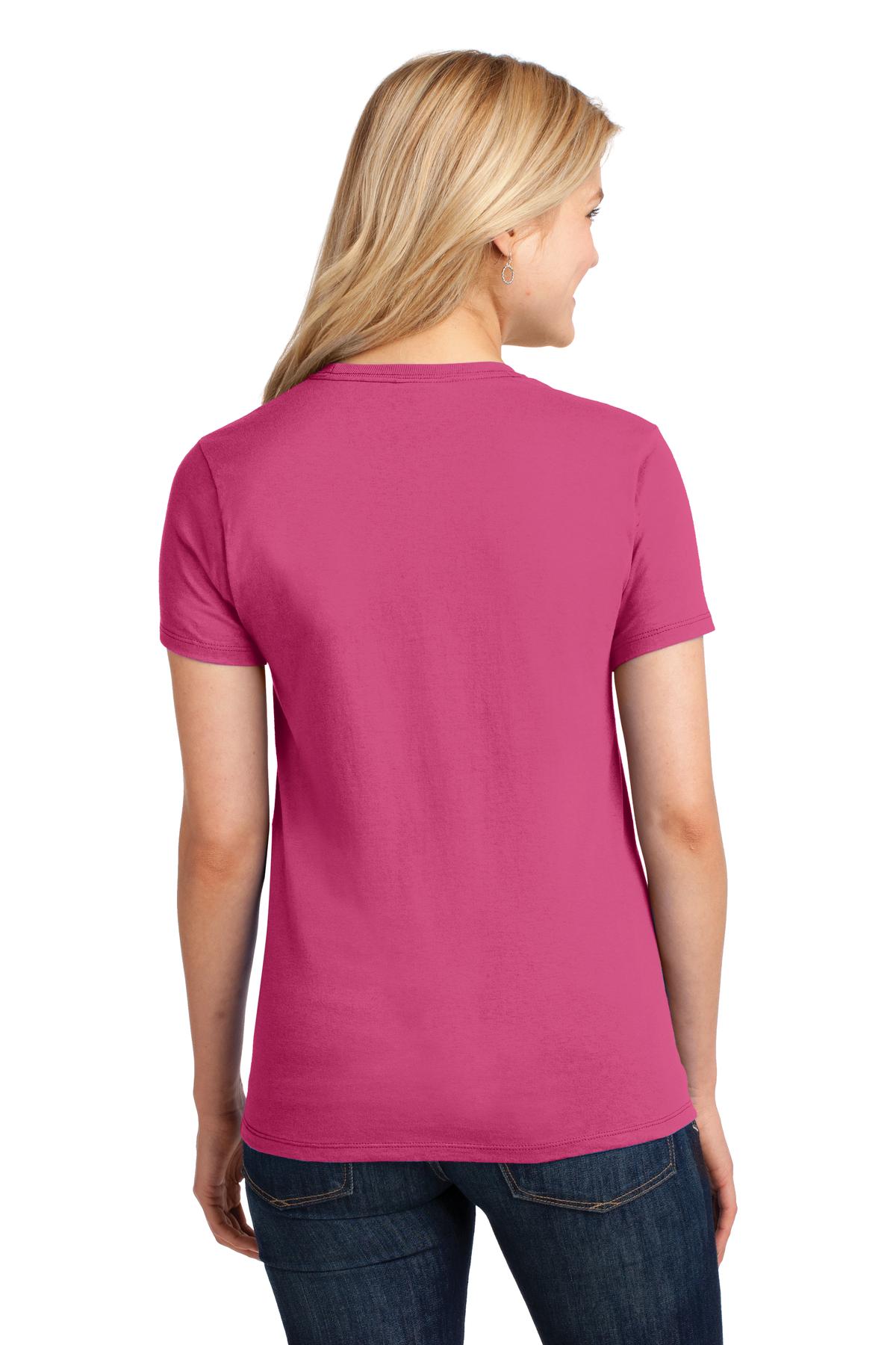 Sangria Port & Co Women's Core Cotton Tee. LPC54 plain