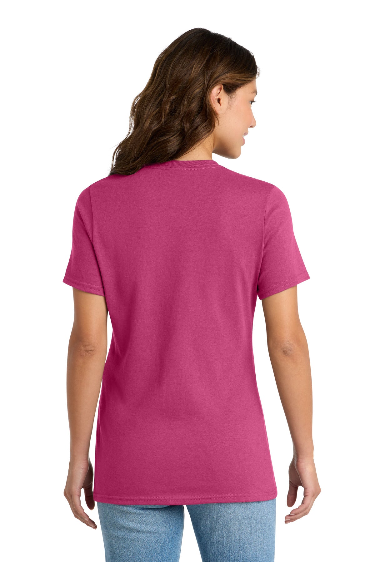 Sangria Port & Co Women's Core Cotton Tee. LPC54 plain
