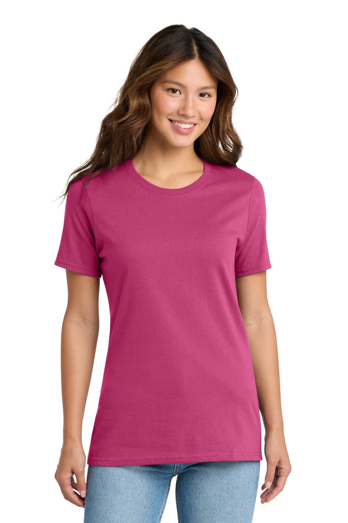 Sangria Port & Co Women's Core Cotton Tee. LPC54 plain