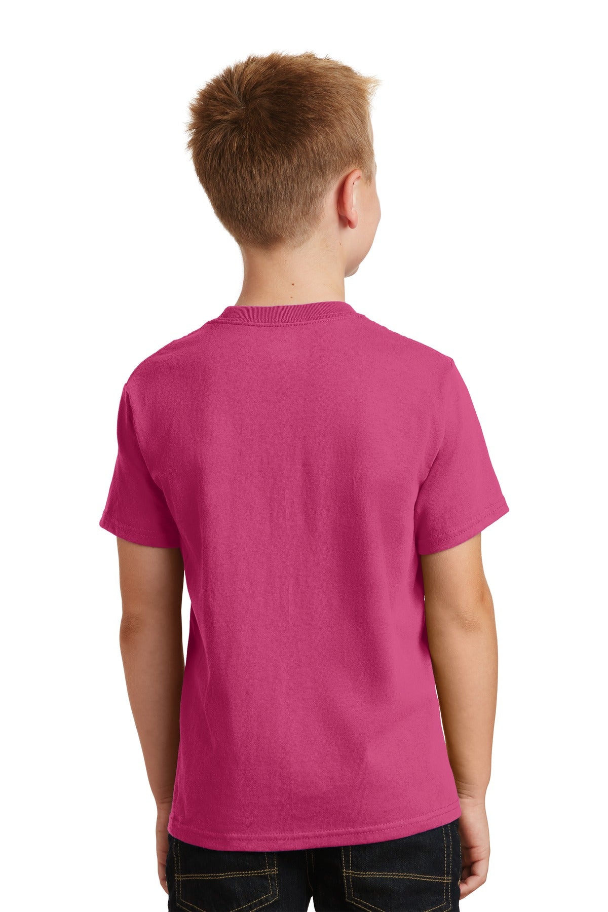 Sangria Port & Co Youth Core Cotton Tee. PC54Y plain
