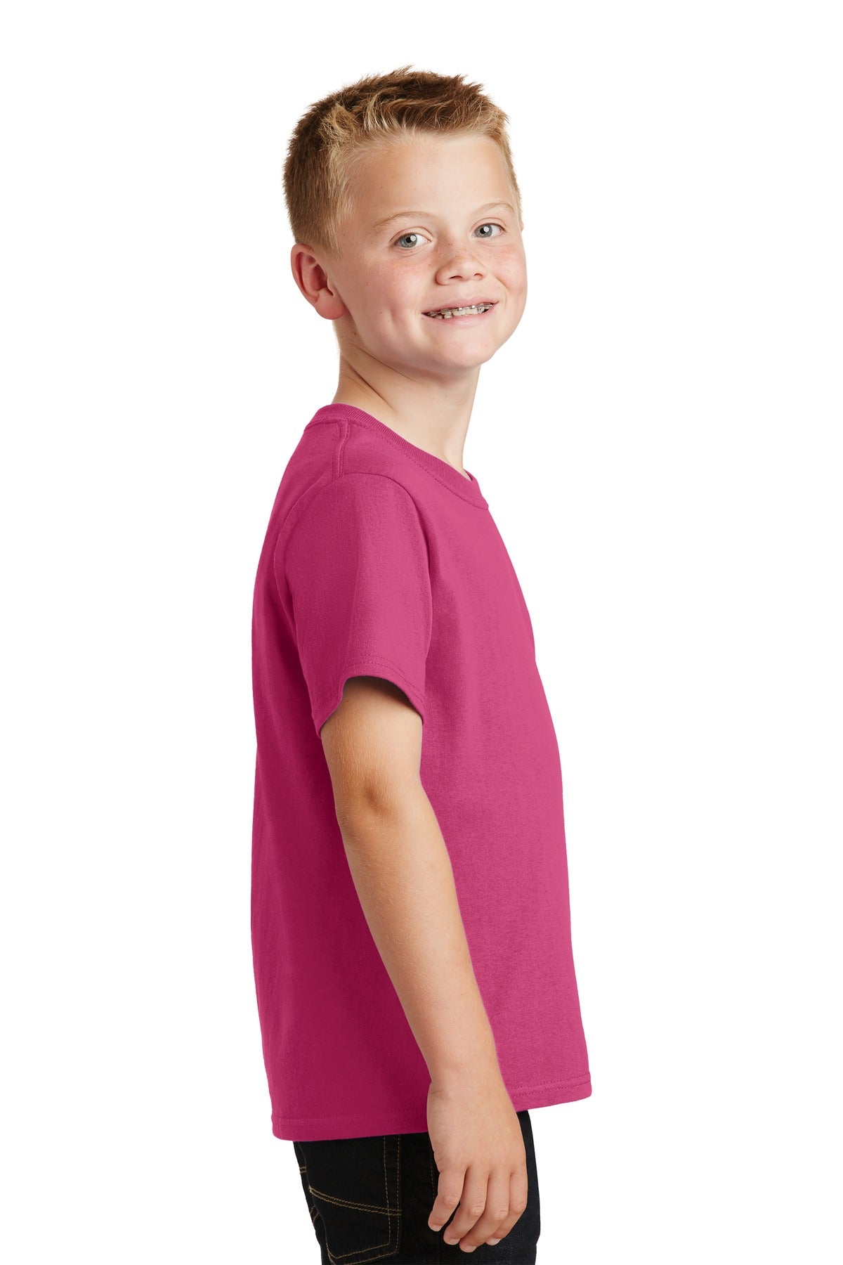 Sangria Port & Co Youth Core Cotton Tee. PC54Y