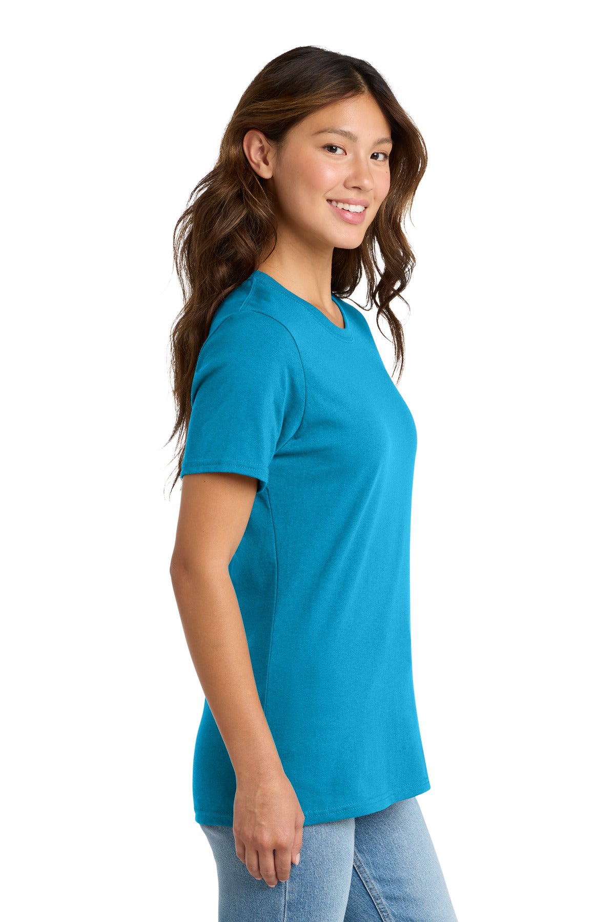 Sapphire Port & Co Women's Core Cotton Tee. LPC54 plain