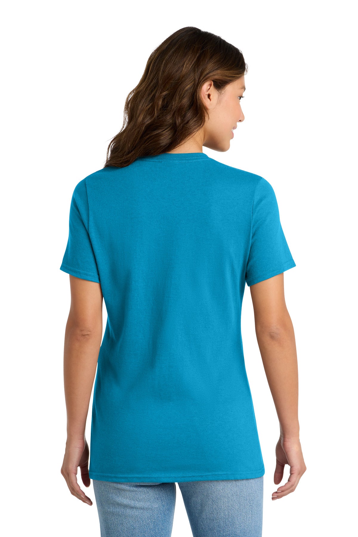 Sapphire Port & Co Women's Core Cotton Tee. LPC54 plain