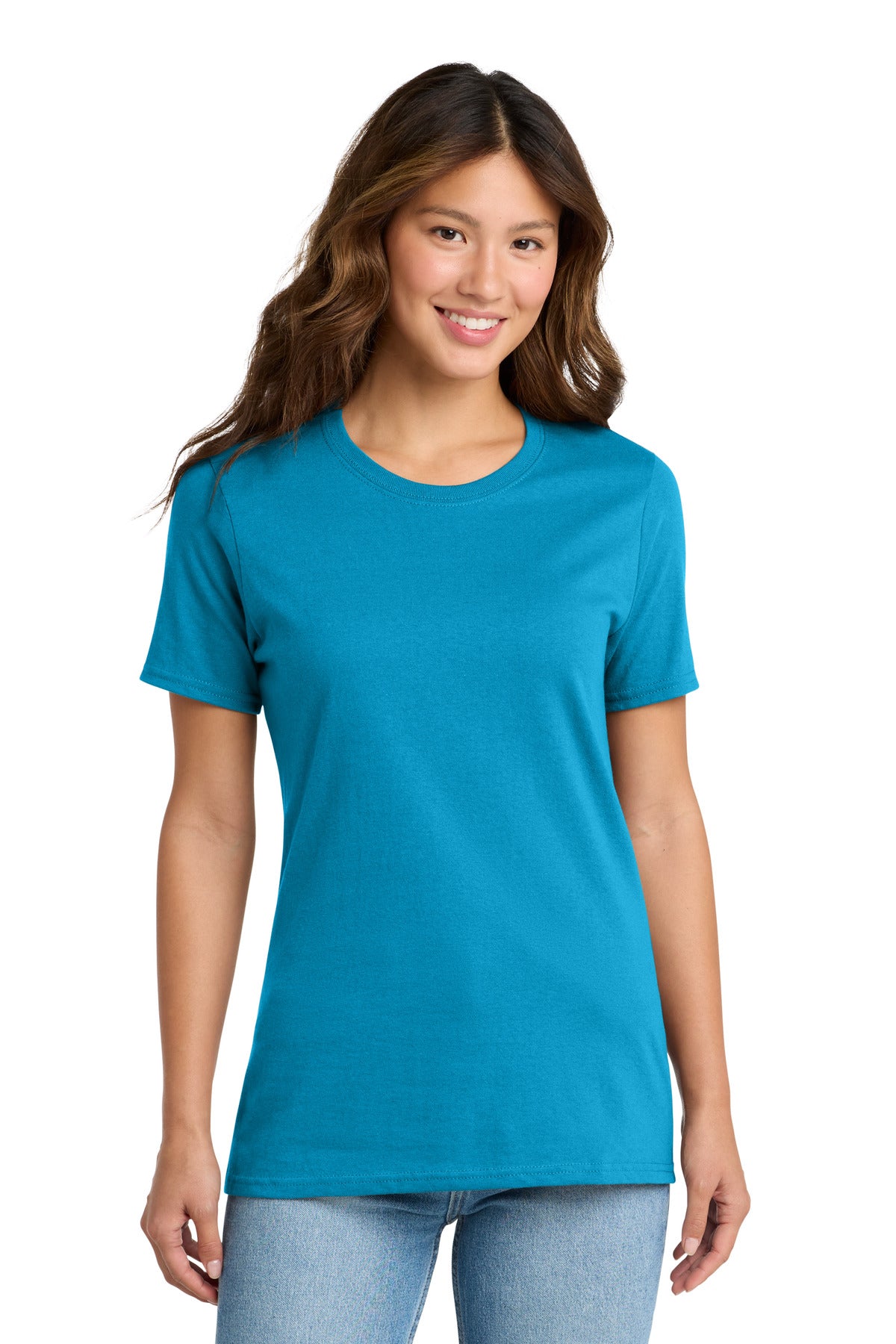 Sapphire Port & Co Women's Core Cotton Tee. LPC54 plain