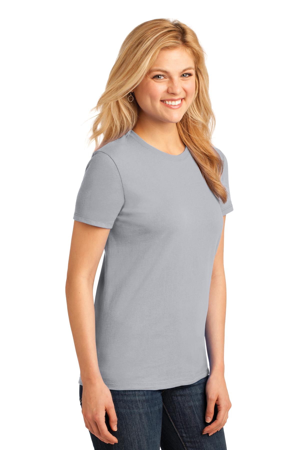 Silver Port & Co Women's Core Cotton Tee. LPC54 plain