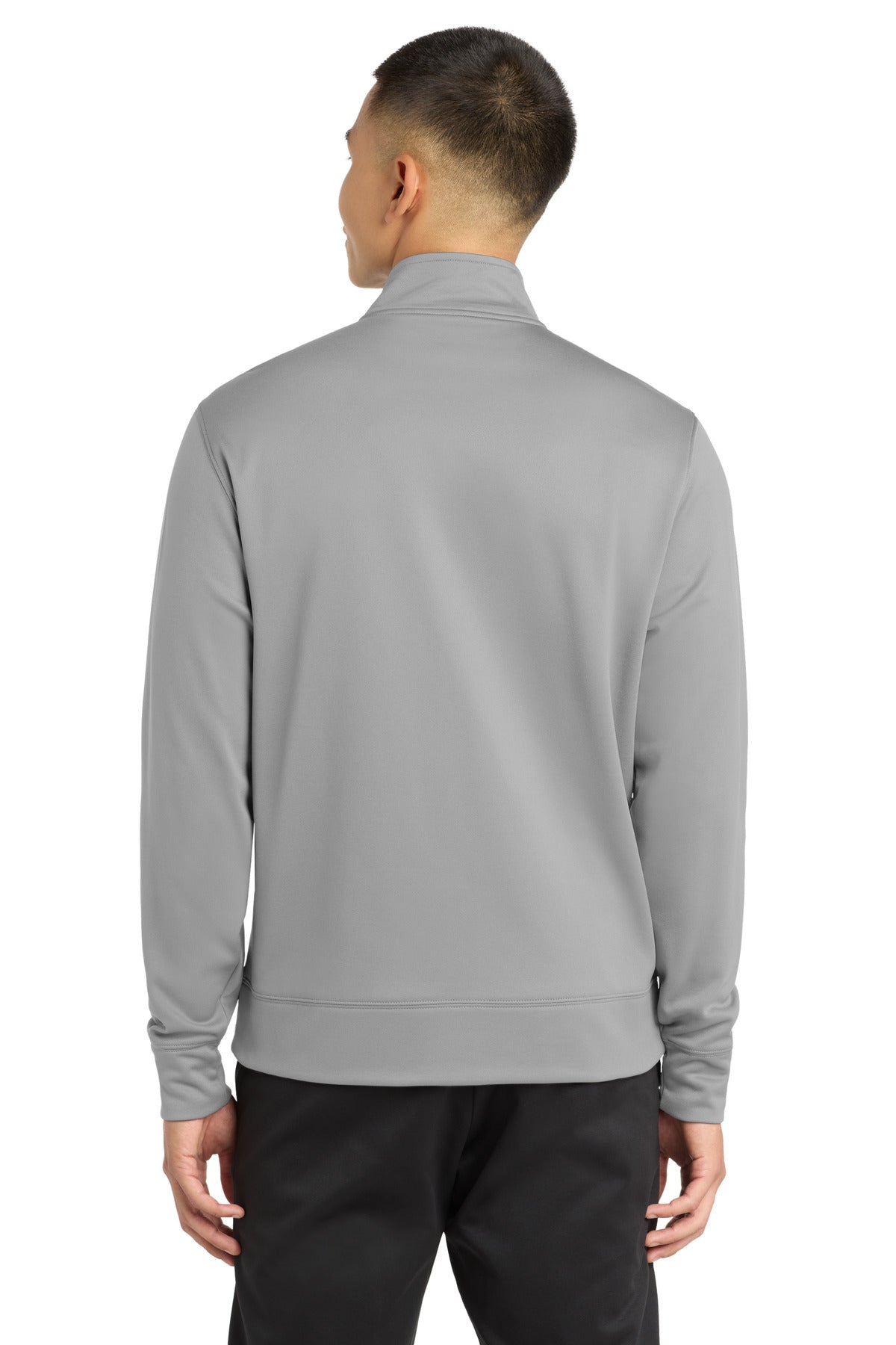 Silver Sport-Tek Sport-Wick Fleece Full-Zip Jacket. ST241 plain
