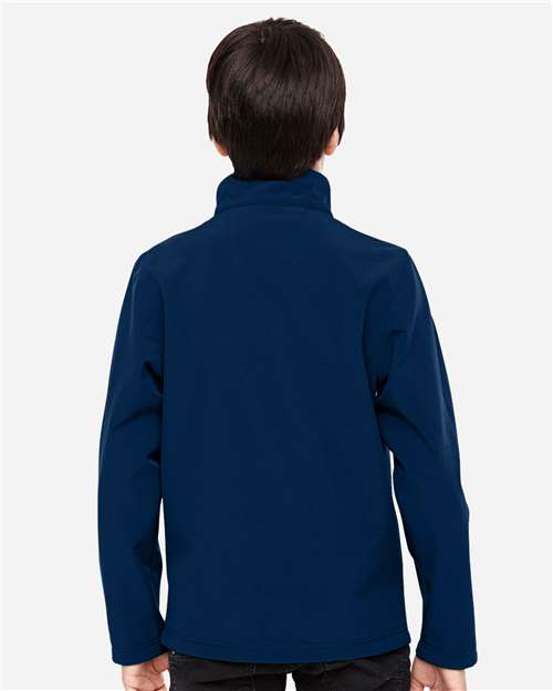 Sport Dark Navy Youth Leader Soft Shell Jacket - TT80Y plain