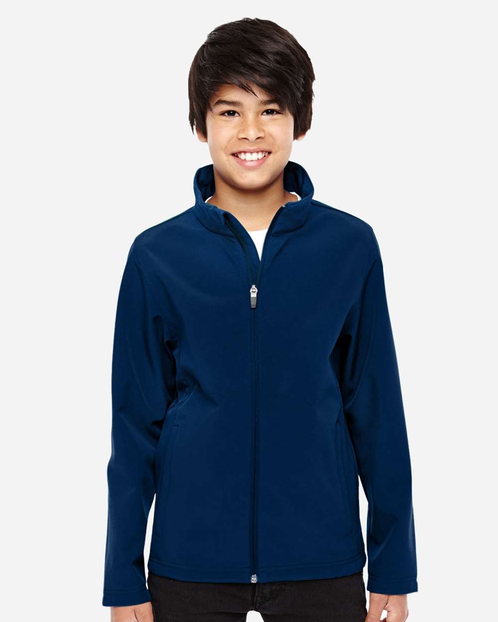 Sport Dark Navy Youth Leader Soft Shell Jacket - TT80Y plain