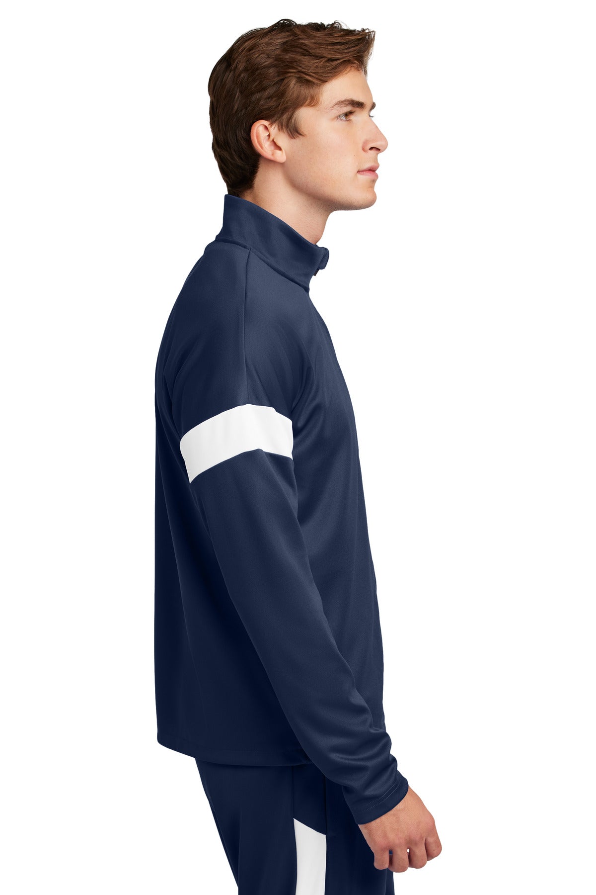 TrNv/White Sport-Tek Travel Full-Zip Jacket ST800 plain
