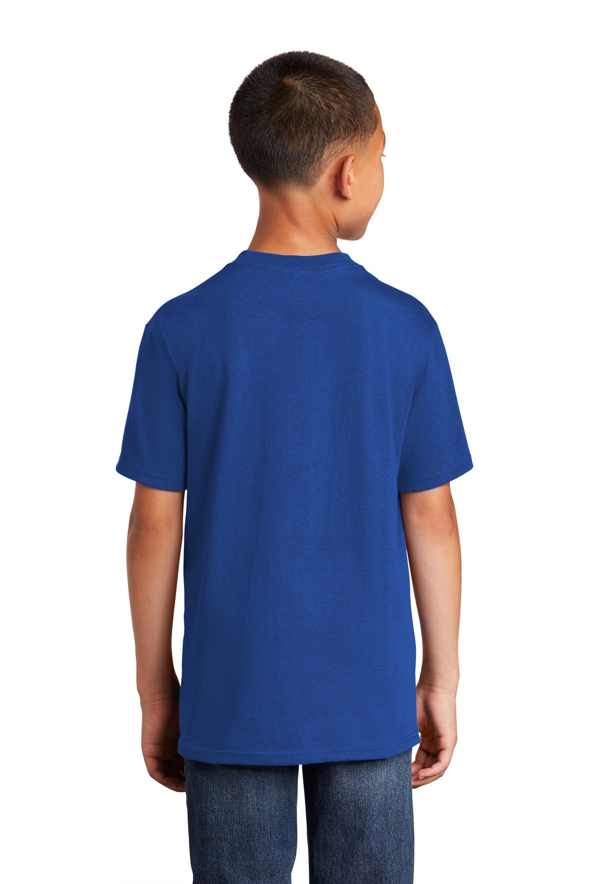 True Royal Port & Co Youth Core Cotton Tee. PC54Y plain