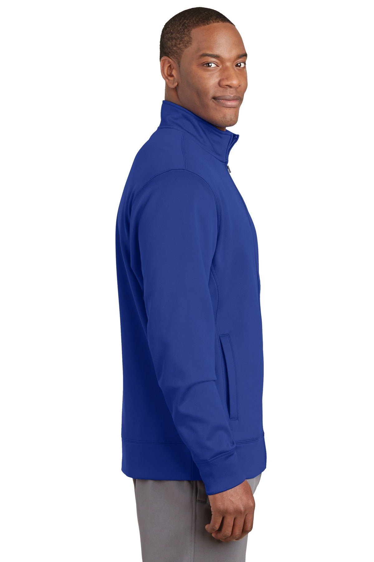 True Royal Sport-Tek Sport-Wick Fleece Full-Zip Jacket. ST241 plain