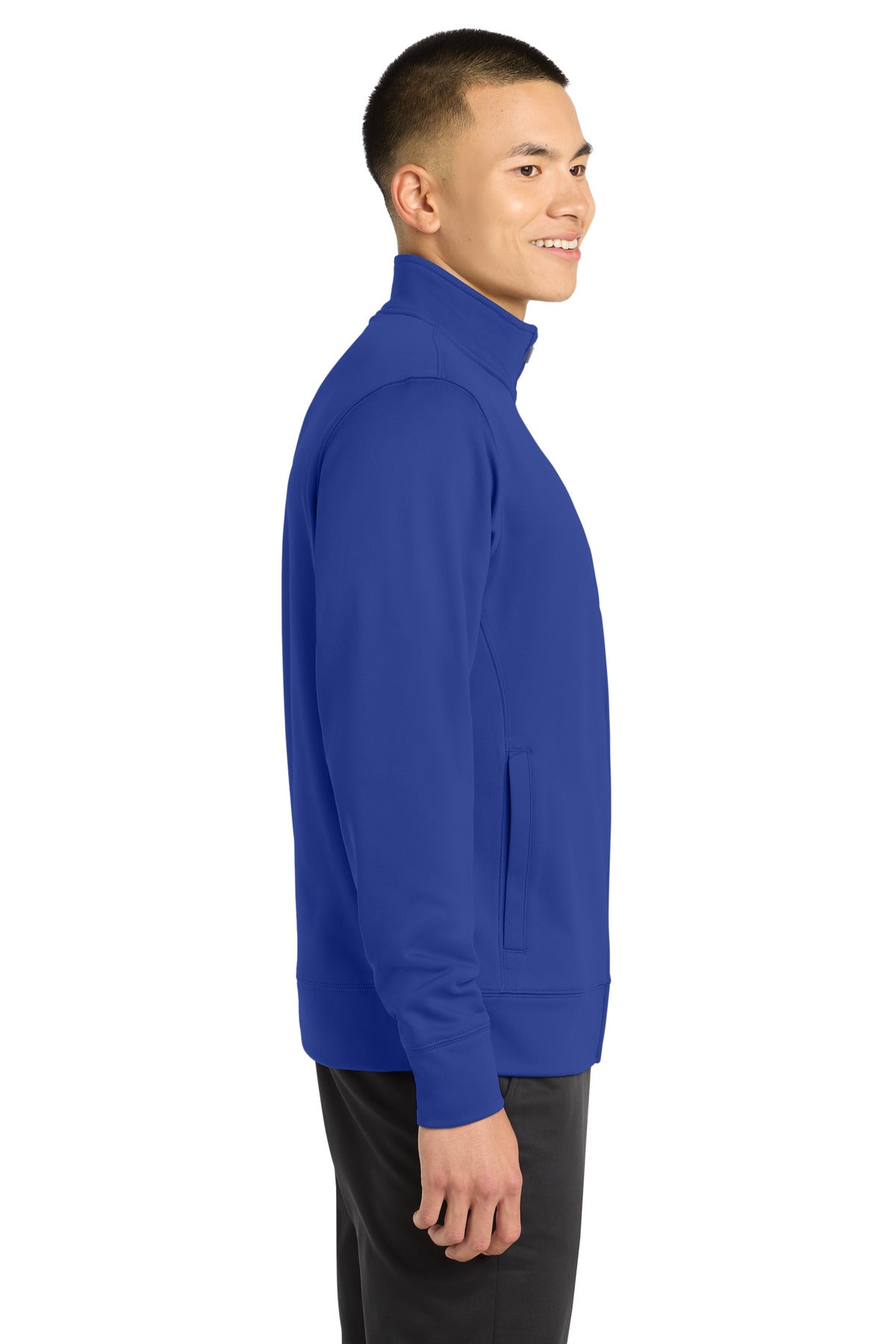 True Royal Sport-Tek Sport-Wick Fleece Full-Zip Jacket. ST241 plain