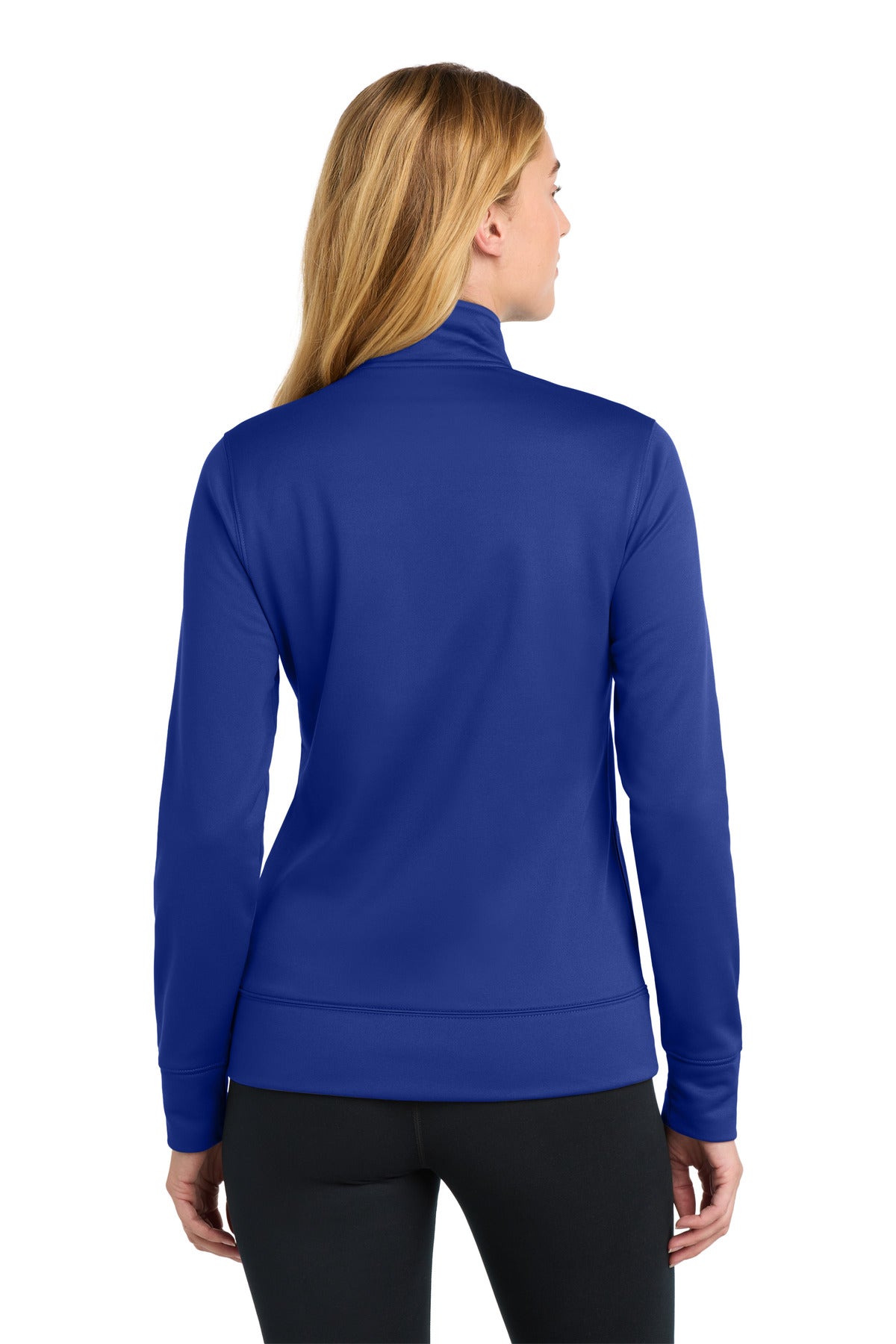 True Royal Sport-Tek Women's Sport-Wick Fleece Full-Zip Jacket. LST241 plain