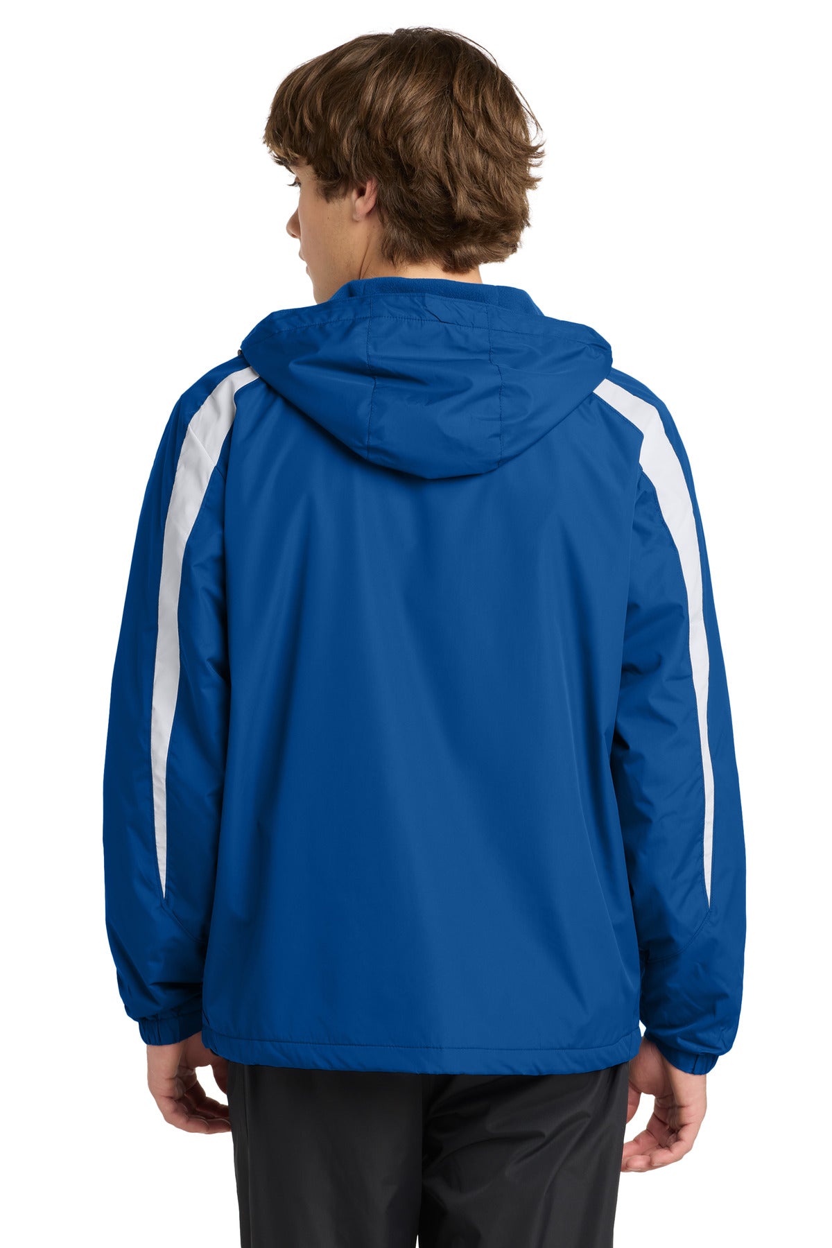 True Royal/Wht Sport-Tek Fleece-Lined Colorblock Jacket. JST81 plain