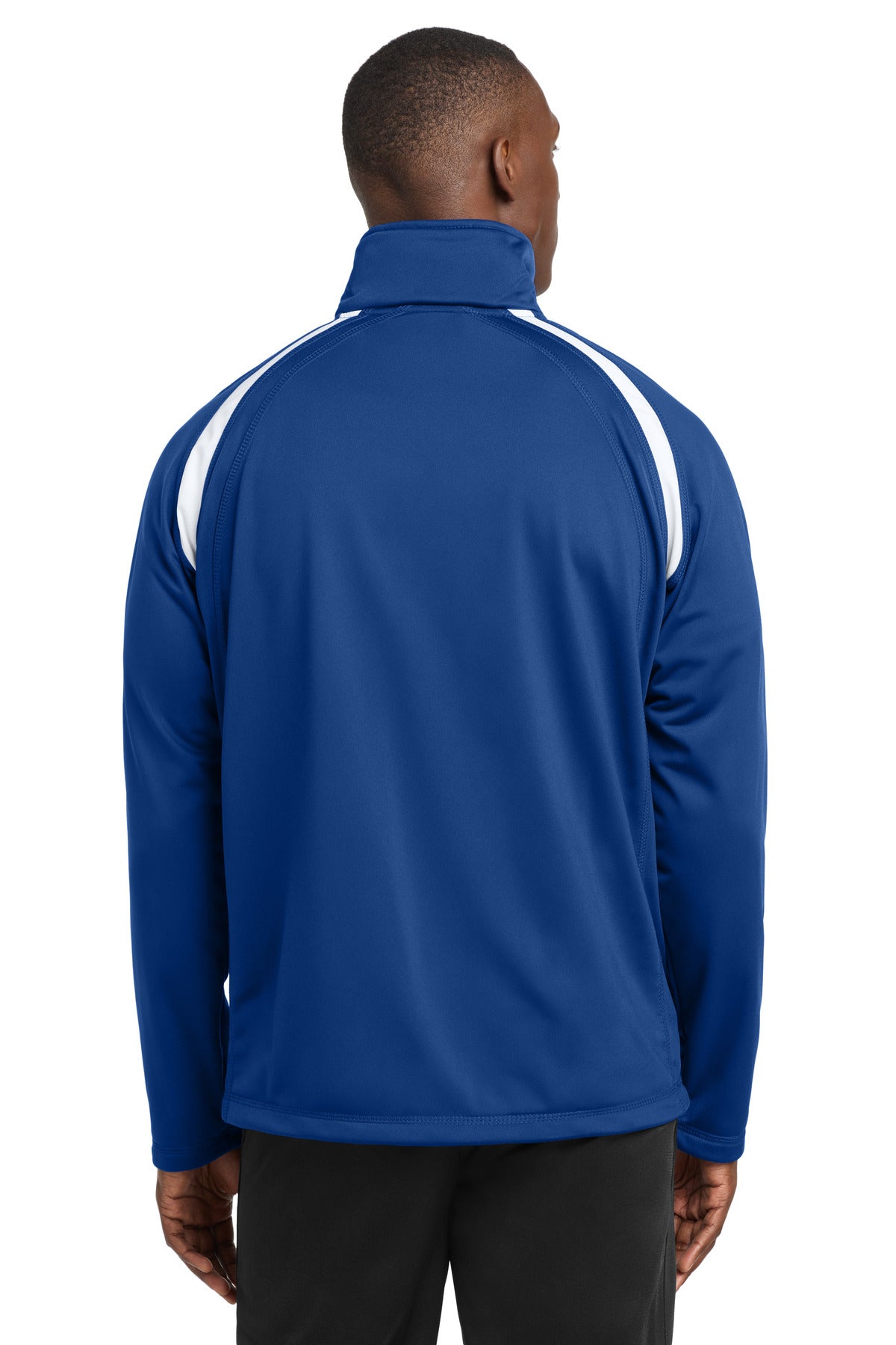 True Royal/Wht Sport-Tek Tricot Track Jacket. JST90 plain