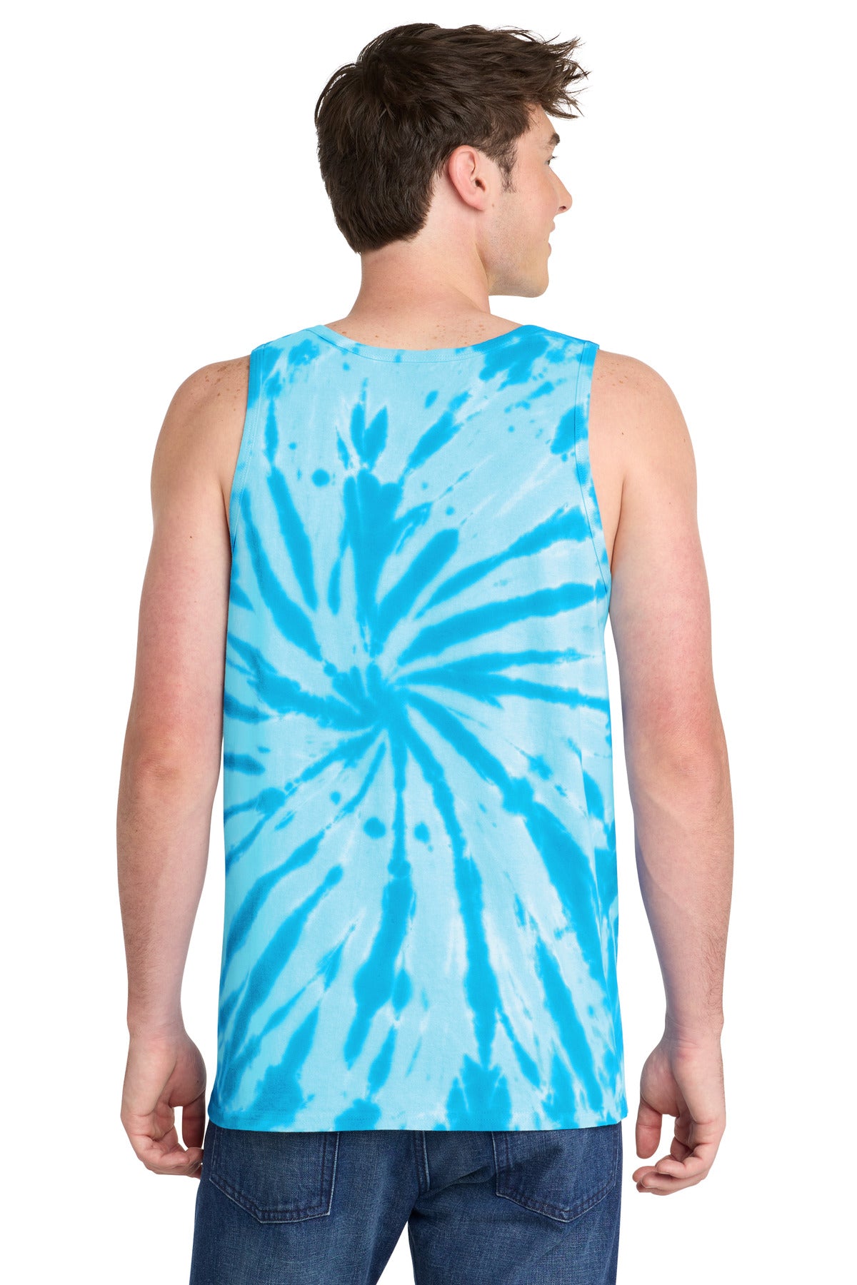 Turquoise Port & Co Tie-Dye Tank Top. PC147TT plain