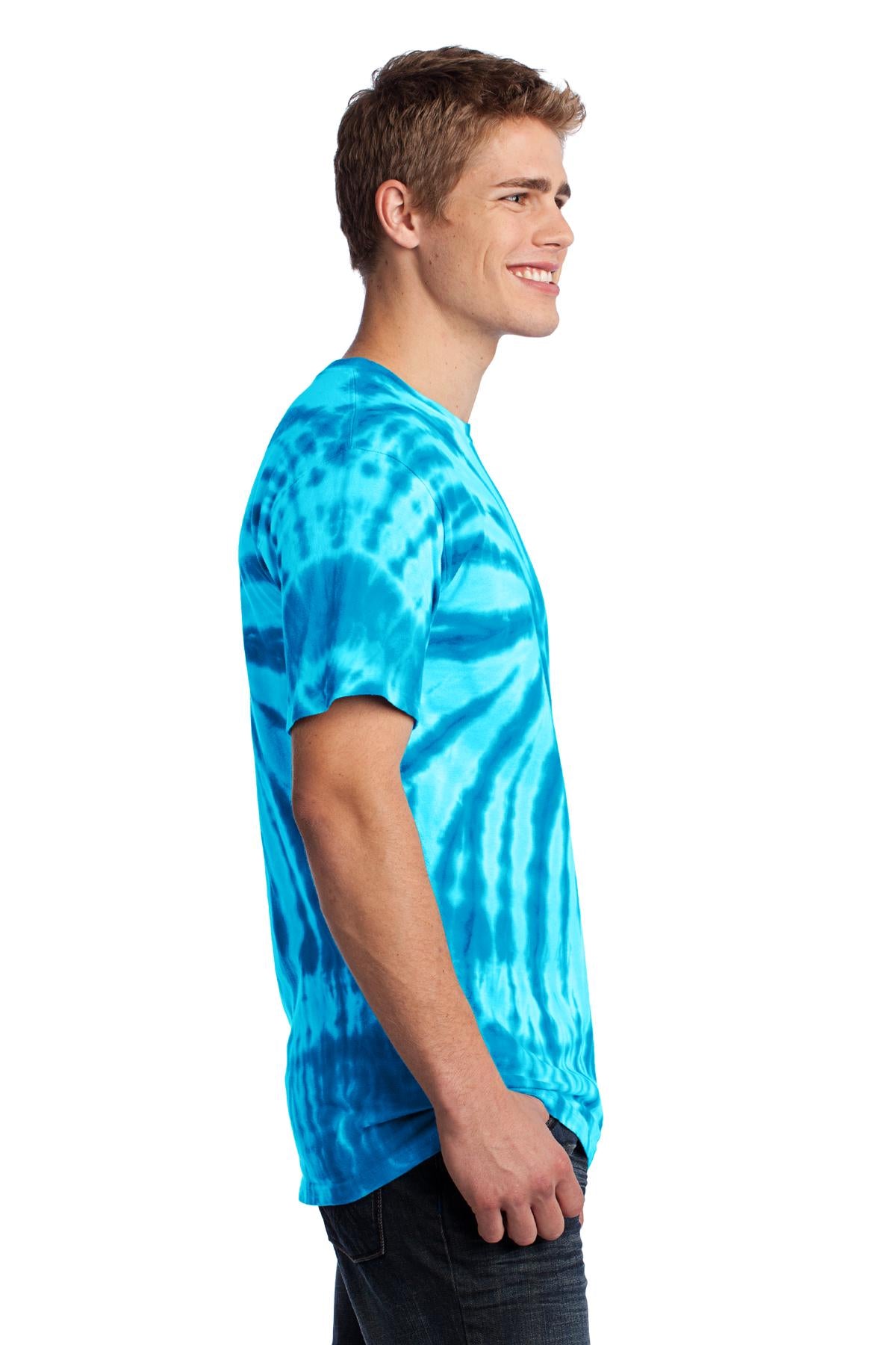 Turquoise Port & Co Tie-Dye Tee. PC147