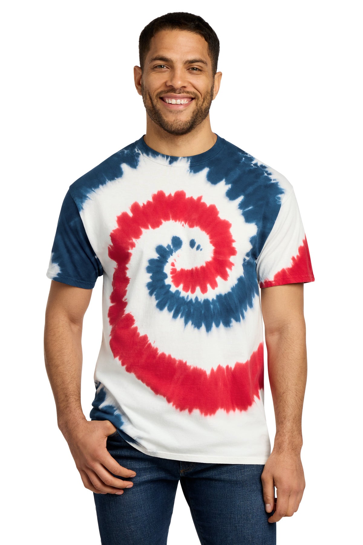 USA RAINBOW Port & Co Tie-Dye Tee. PC147