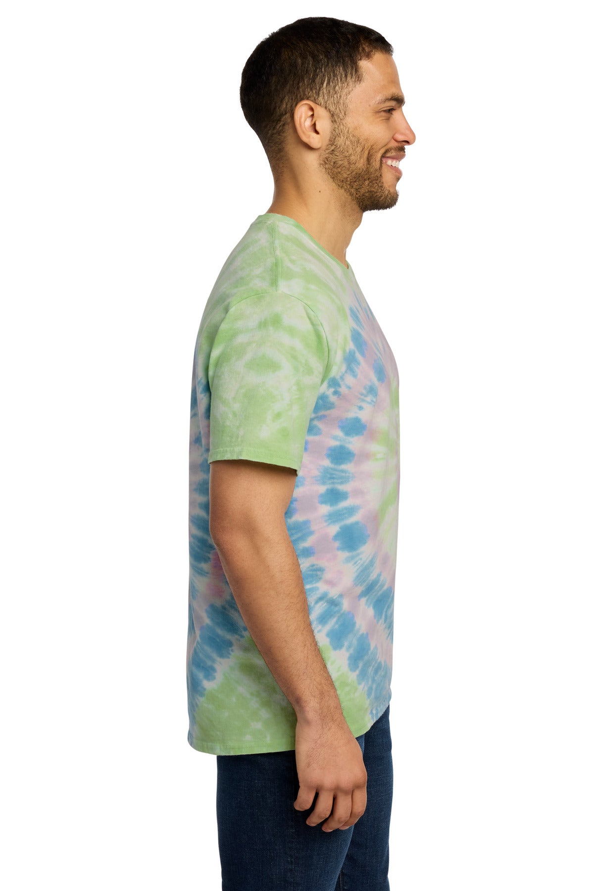 Watercolor Sp Port & Co Tie-Dye Tee. PC147 plain