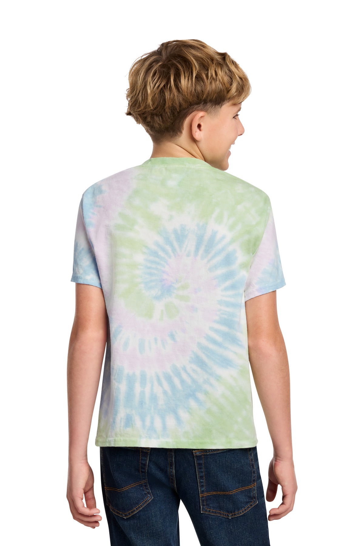 Watercolor Sp Port & Co Youth Tie-Dye Tee. PC147Y plain