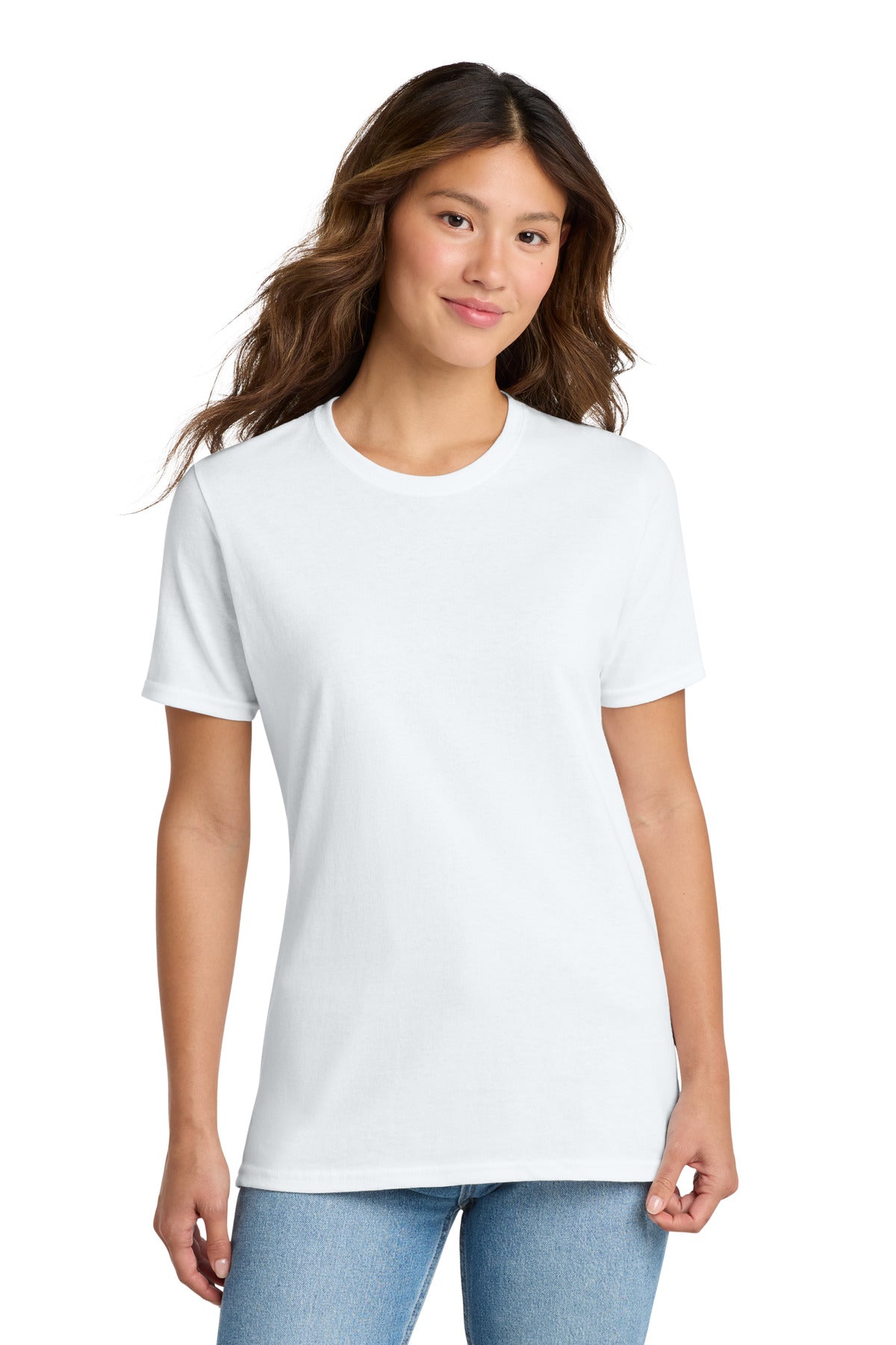 White Port & Co Women's Core Cotton Tee. LPC54 plain