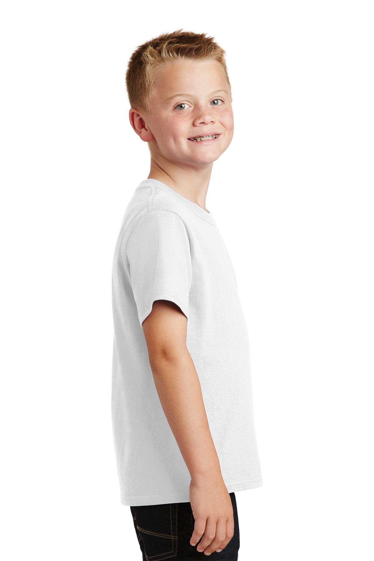 White Port & Co Youth Core Cotton Tee. PC54Y