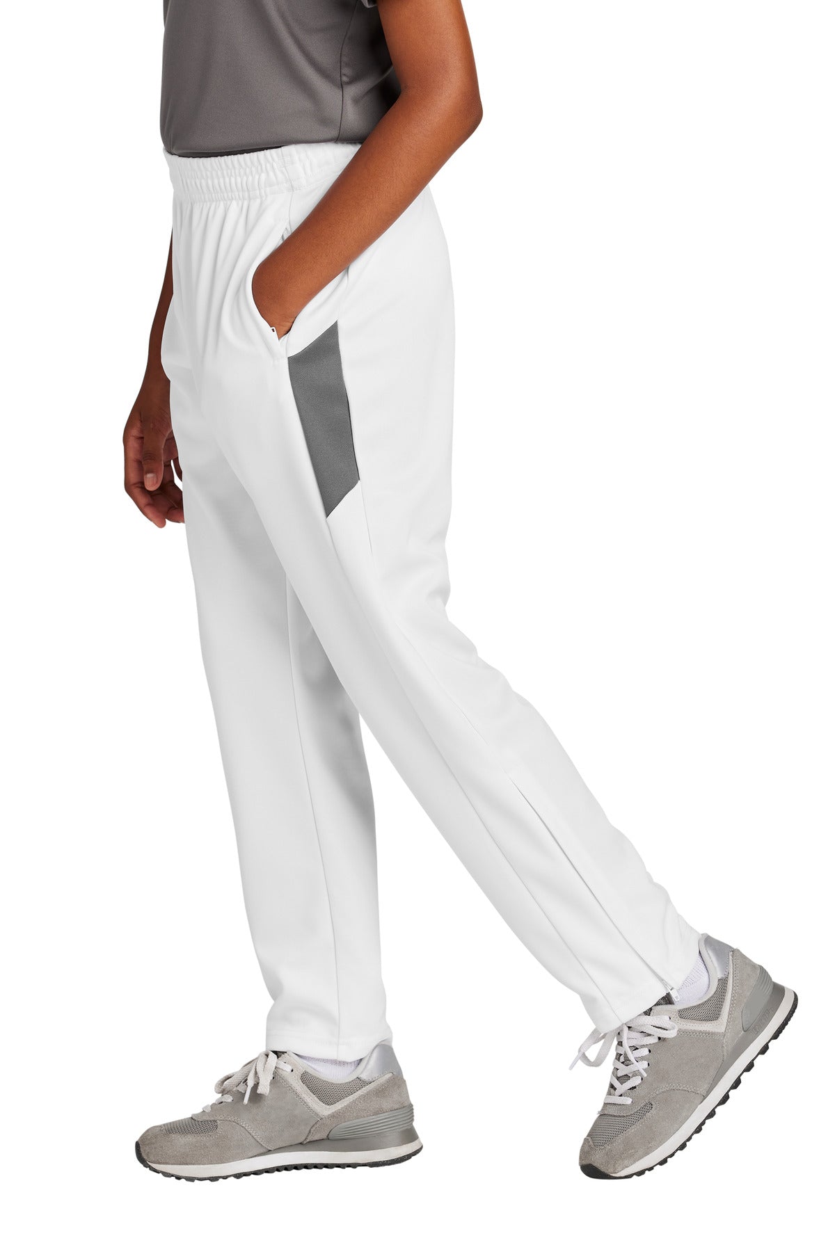 White/IrGy Sport-Tek Youth Travel Pant YPST800