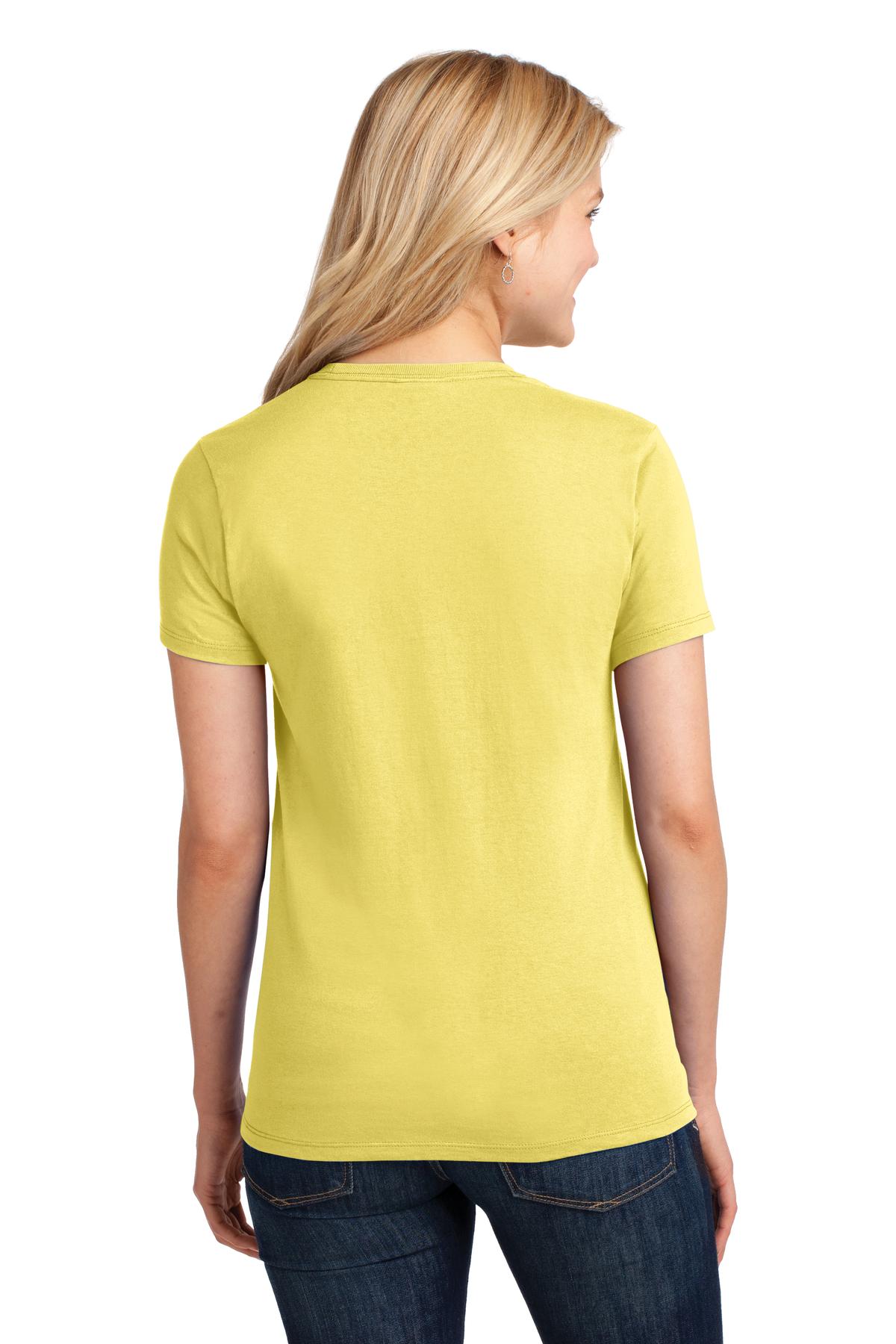 Yellow Port & Co Women's Core Cotton Tee. LPC54 plain